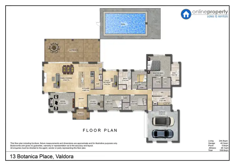 Floorplan of Homely house listing, 13 Botanica Place, Valdora QLD 4561