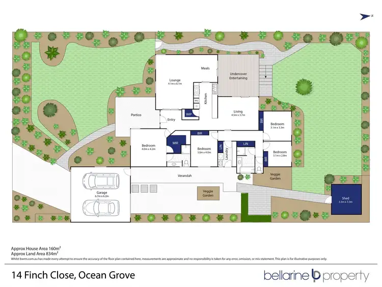 Floorplan of Homely house listing, 14 Finch Close, Ocean Grove VIC 3226