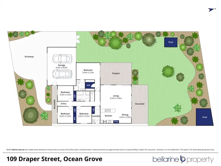Floorplan of Homely house listing, 109 Draper Street, Ocean Grove VIC 3226