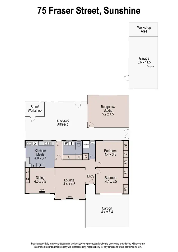 Floorplan of Homely house listing, 75 Fraser Street, Sunshine VIC 3020
