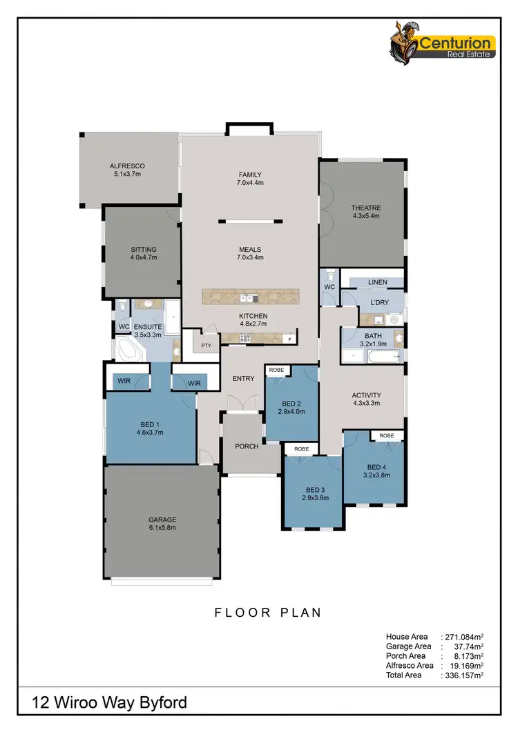 Floorplan of Homely house listing, 12 Wiroo Way, Byford WA 6122