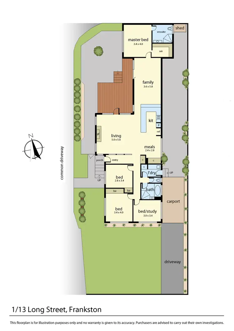 Floorplan of Homely unit listing, 1/13 Long Street, Frankston VIC 3199