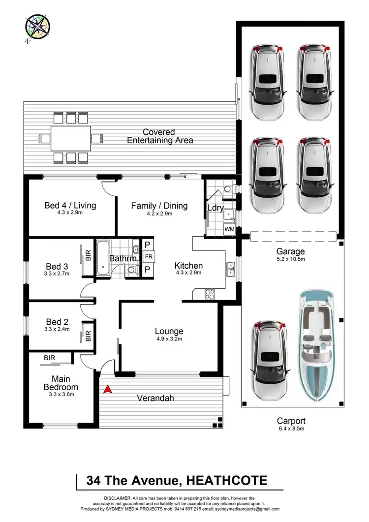 Floorplan of Homely house listing, 34 The Avenue, Heathcote NSW 2233