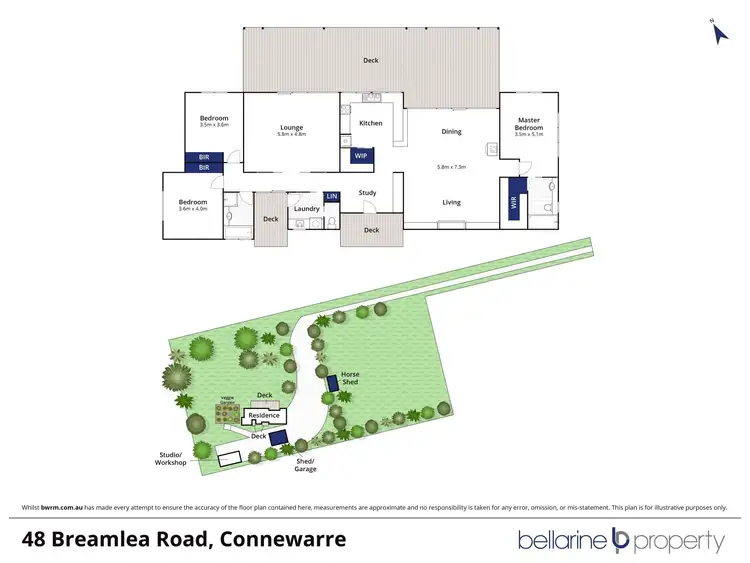 Floorplan of Homely rural property listing, 48 Breamlea Road, Connewarre VIC 3227