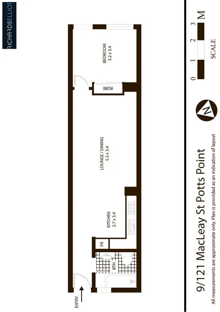 Floorplan of Homely apartment listing, 9/121 Macleay Street, Potts Point NSW 2011