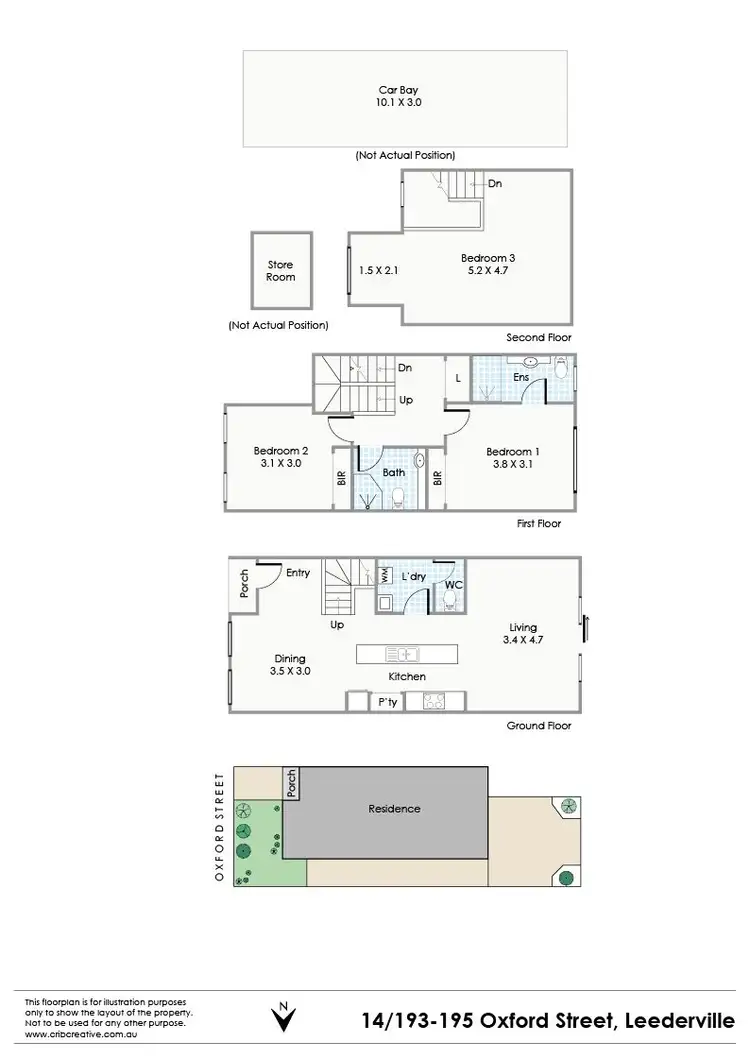 Floorplan of Homely townhouse listing, 14/193-195 Oxford Street, Leederville WA 6007