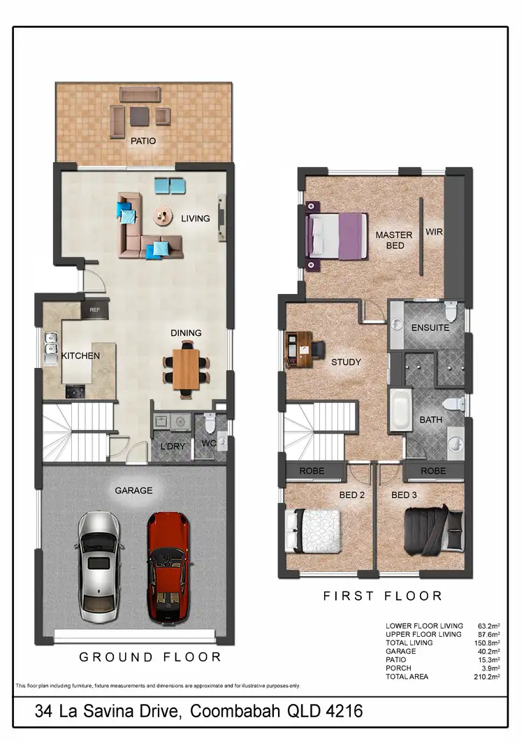 Floorplan of Homely townhouse listing, 34 La Savina Drive, Coombabah QLD 4216