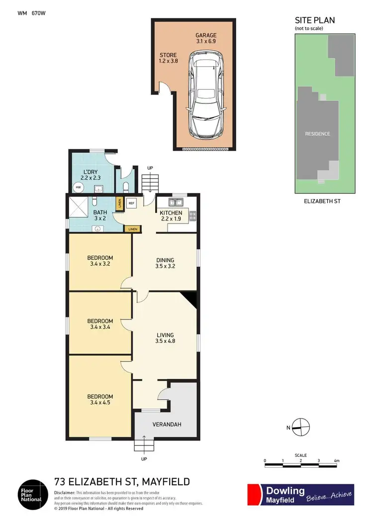 Floorplan of Homely house listing, 73 Elizabeth Street, Mayfield NSW 2304