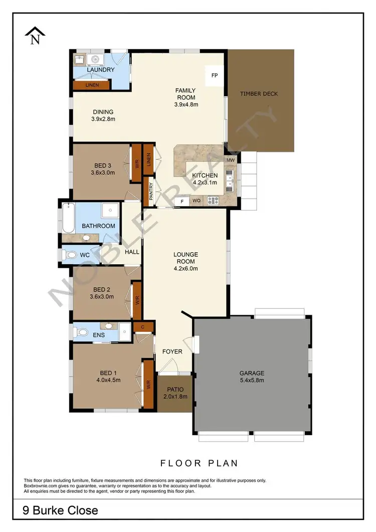 Floorplan of Homely house listing, 9 Burke Close, Forster NSW 2428