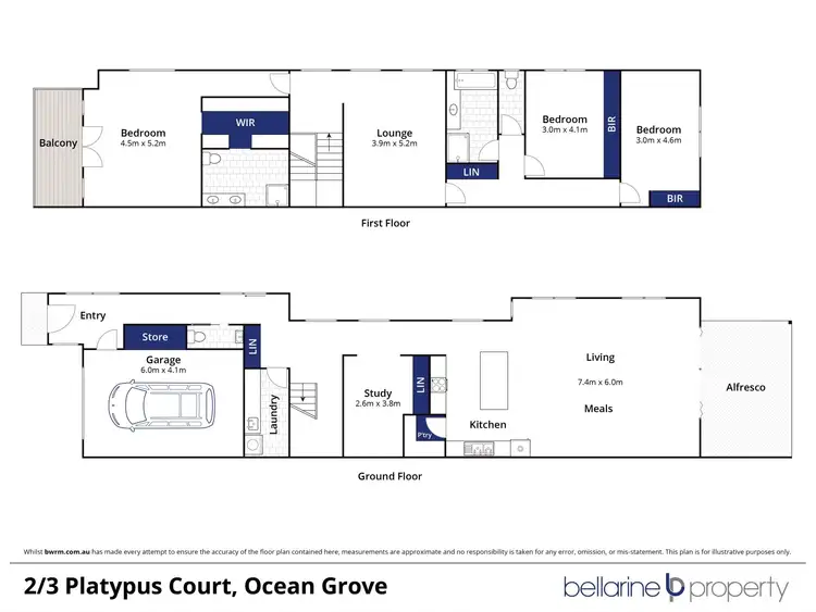 Floorplan of Homely townhouse listing, 2/3 Platypus Court, Ocean Grove VIC 3226