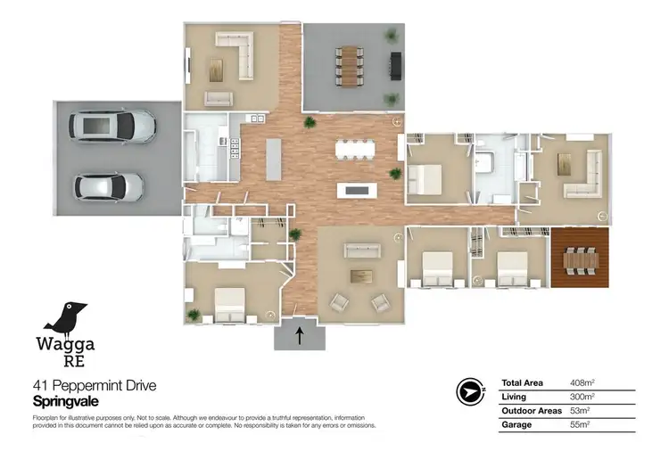 Floorplan of Homely rural property listing, 41 Peppermint Drive, Springvale NSW 2650