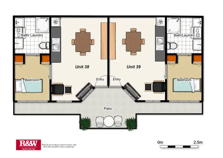 Floorplan of Homely semi-detached listing, 20/21-23 Barossa Crescent, Caboolture South QLD 4510