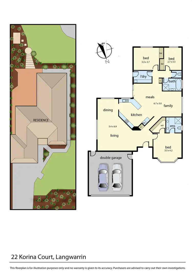 Floorplan of Homely house listing, 22 Korina Court, Langwarrin VIC 3910