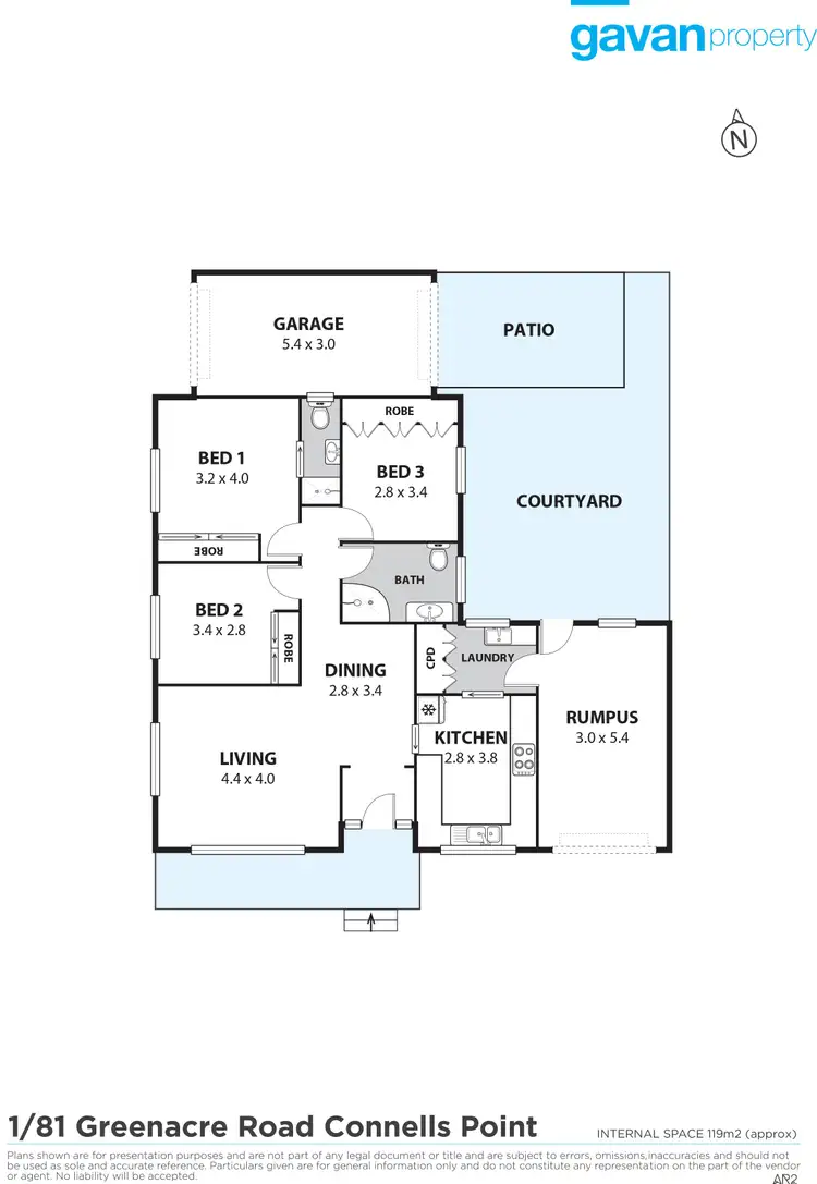 Floorplan of Homely villa listing, 1/81 Greenacre Road, Connells Point NSW 2221