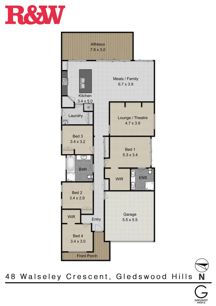Floorplan of Homely house listing, 48 Walseley Crescent, Gledswood Hills NSW 2557