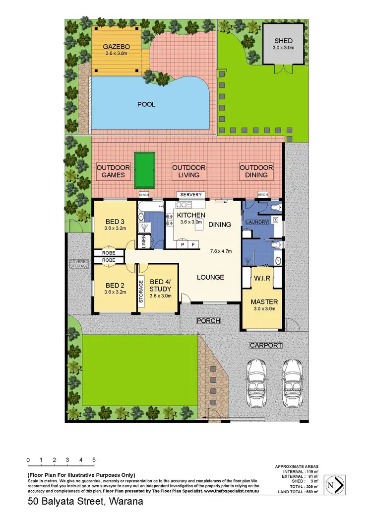 Floorplan of Homely house listing, 50 Balyata Street, Warana QLD 4575