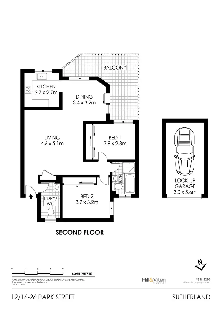 Floorplan of Homely apartment listing, 12/16-26 Park Street, Sutherland NSW 2232
