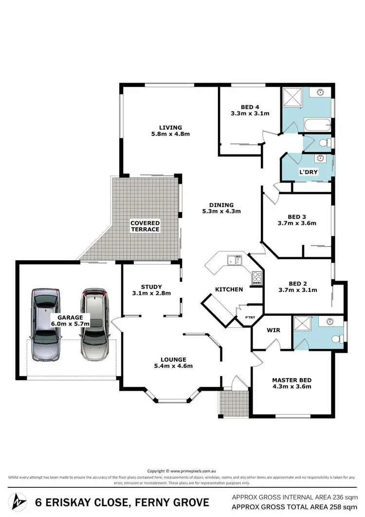 Floorplan of Homely house listing, 6 Eriskay Close, Ferny Grove QLD 4055