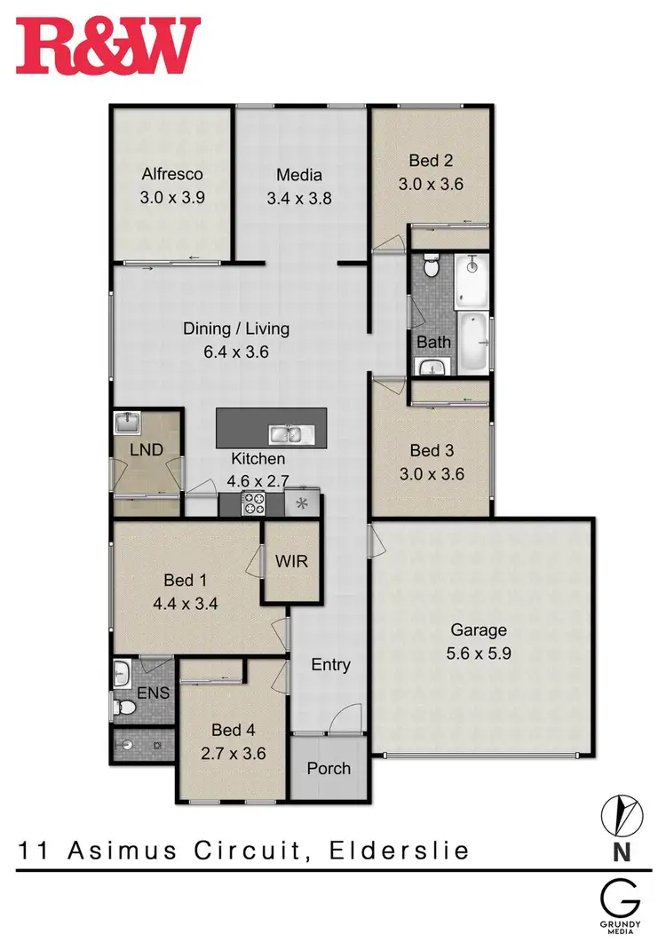 Floorplan of Homely house listing, 11 Asimus Circuit, Elderslie NSW 2570