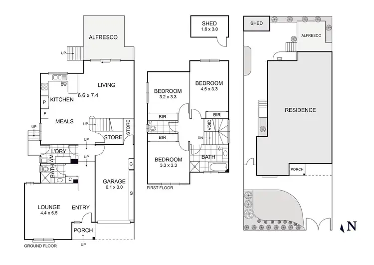 Floorplan of Homely townhouse listing, 69 Price Street, Essendon VIC 3040