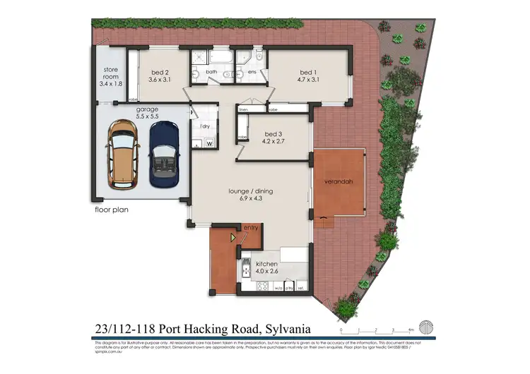 Floorplan of Homely villa listing, 23/112 Port Hacking Road, Sylvania NSW 2224