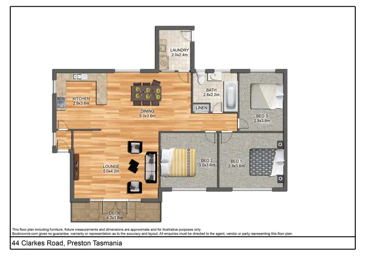 Floorplan of Homely rural property listing, 44 Clarkes Road, Preston TAS 7315