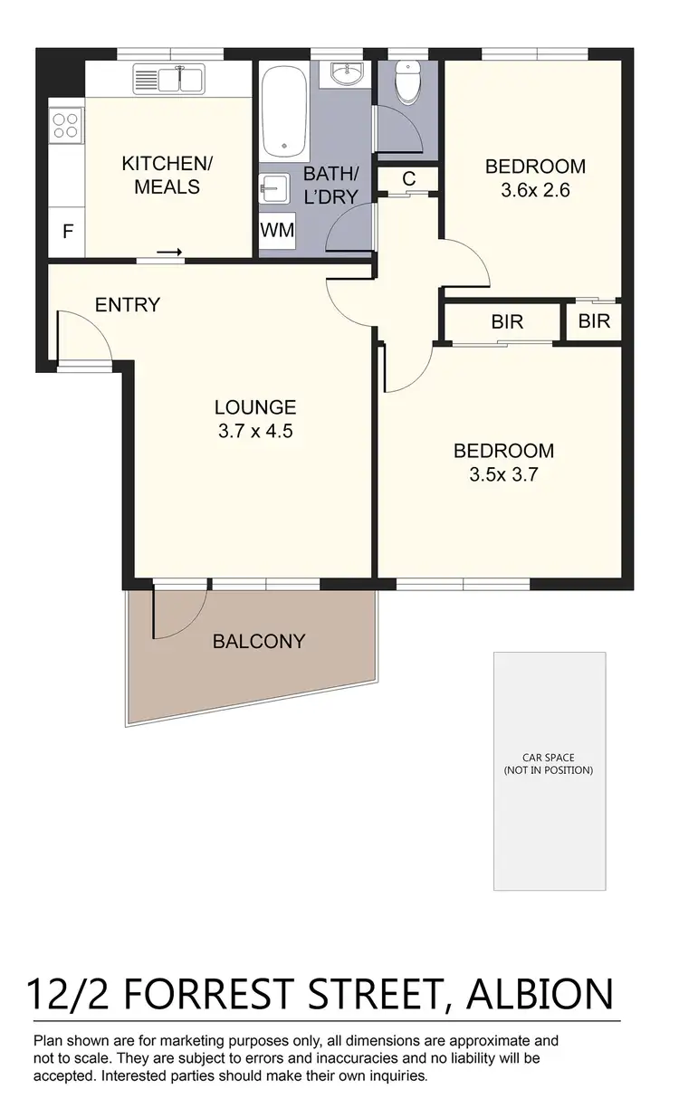 Floorplan of Homely unit listing, 12/2 Forrest Street, Albion VIC 3020