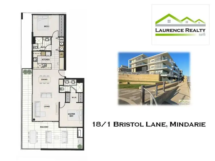 Floorplan of Homely apartment listing, 309/1 Bristol Lane, Mindarie WA 6030