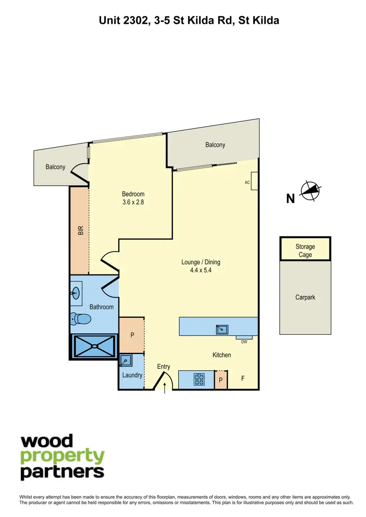 Floorplan of Homely apartment listing, 2302/3-5 St Kilda Road, St Kilda VIC 3182