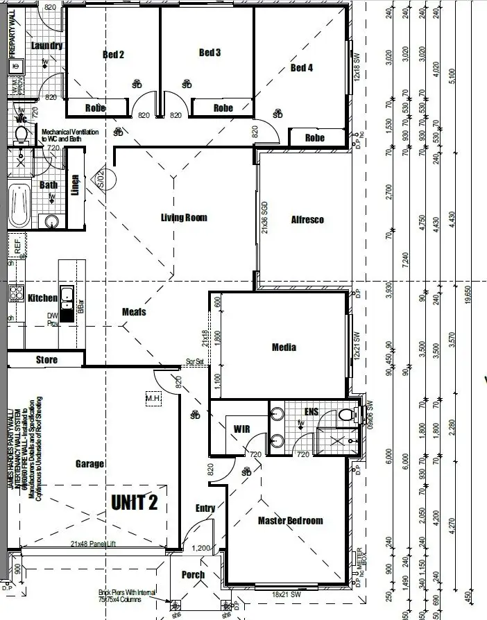 Floorplan of Homely semi-detached listing, 2/1 Looby Crescent, Pimpama QLD 4209