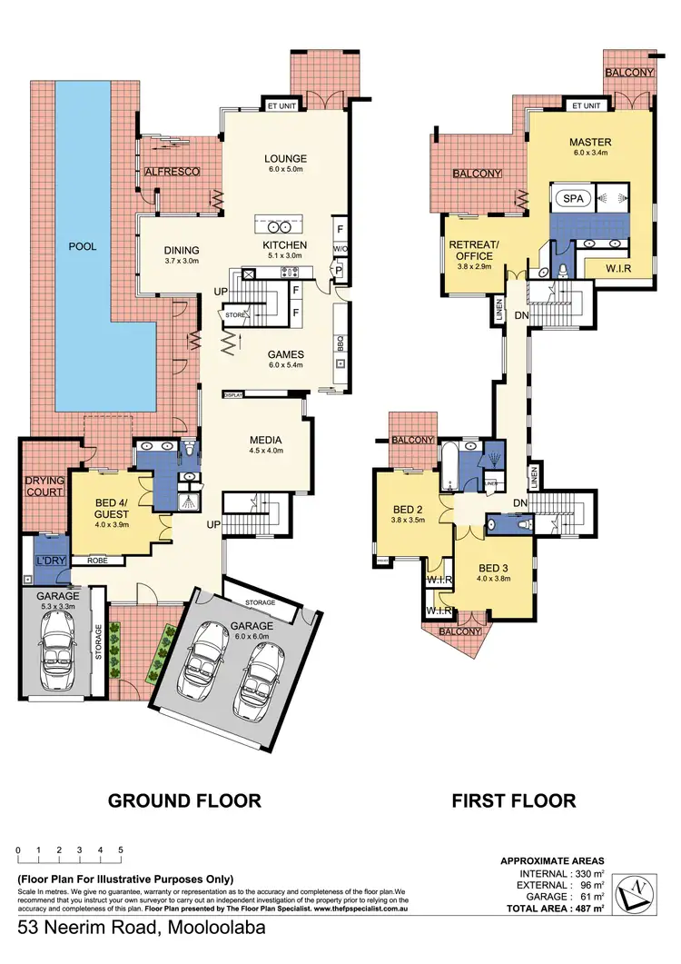 Floorplan of Homely house listing, 53 Neerim Drive, Mooloolaba QLD 4557