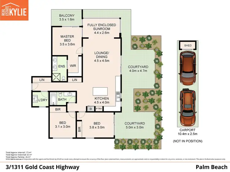 Floorplan of Homely unit listing, 3/1311 Gold Coast Highway, Palm Beach QLD 4221
