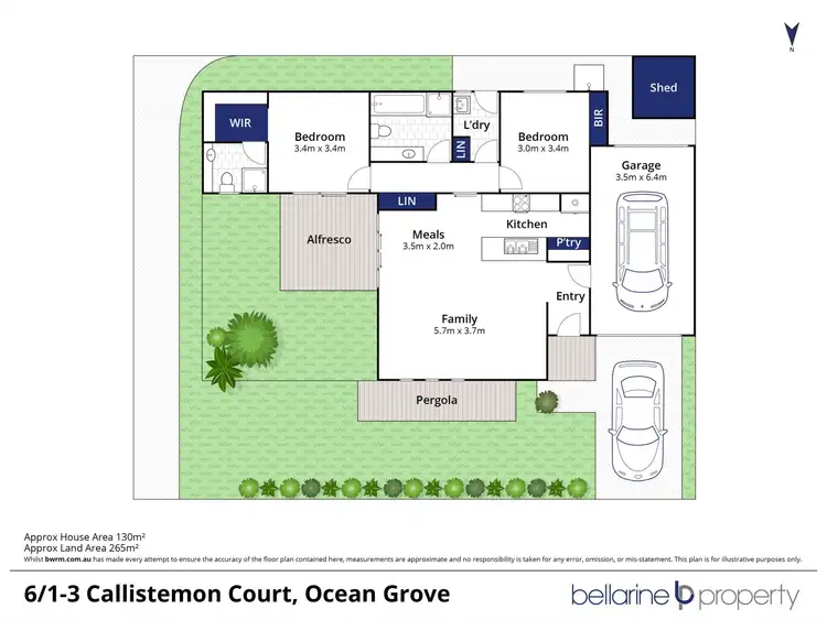 Floorplan of Homely townhouse listing, 6/1-3 Callistemon Crt, Ocean Grove VIC 3226