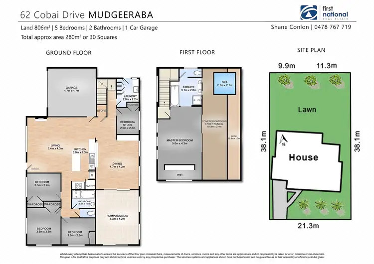 Floorplan of Homely house listing, 62 Cobai Drive, Mudgeeraba QLD 4213