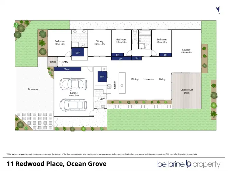 Floorplan of Homely house listing, 11 Redwood Place, Ocean Grove VIC 3226