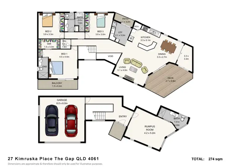 Floorplan of Homely house listing, 27 Kimruska Place, The Gap QLD 4061