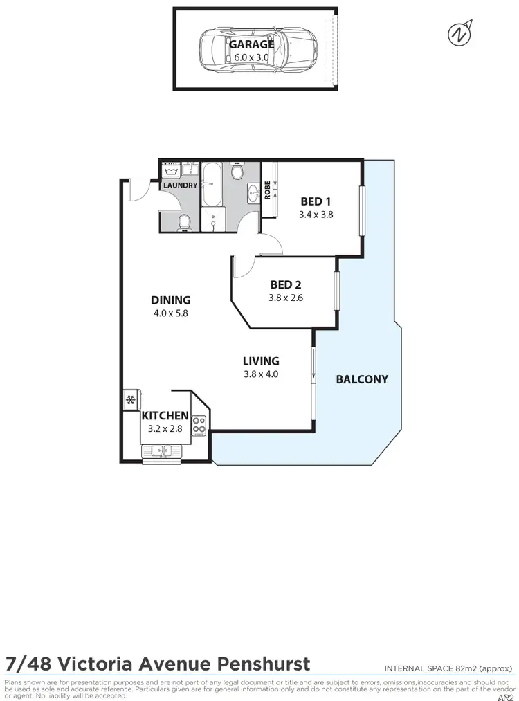 Floorplan of Homely apartment listing, 7/48-50 Victoria Avenue, Penshurst NSW 2222