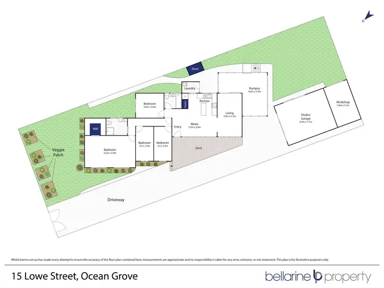 Floorplan of Homely house listing, 15 Lowe Street, Ocean Grove VIC 3226