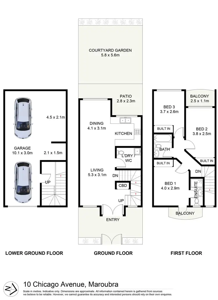 Floorplan of Homely townhouse listing, 9/10-14 Chicago Avenue, Maroubra NSW 2035