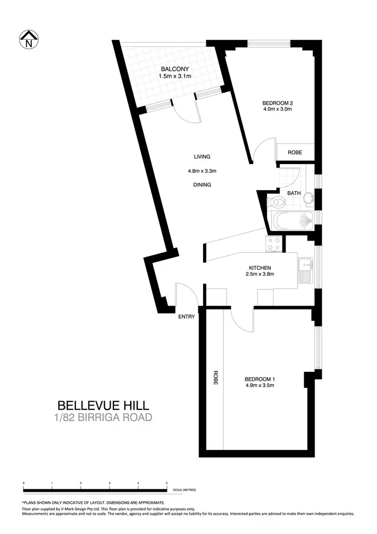 Floorplan of Homely apartment listing, 1/82 Birriga Road, Bellevue Hill NSW 2023