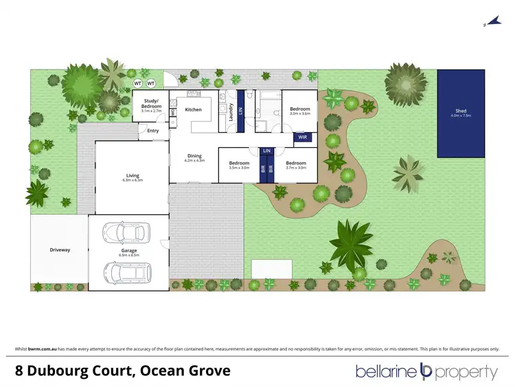 Floorplan of Homely house listing, 8 Dubourg Court, Ocean Grove VIC 3226