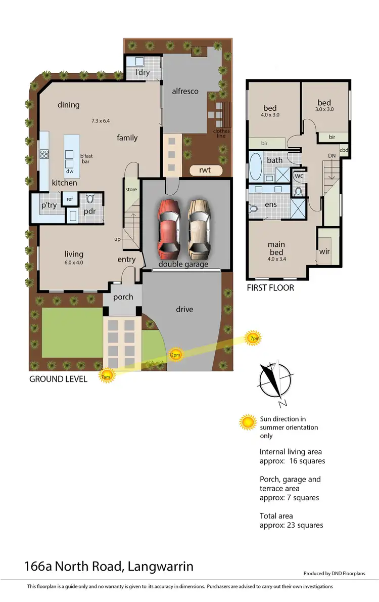 Floorplan of Homely townhouse listing, 166A North Road, Langwarrin VIC 3910