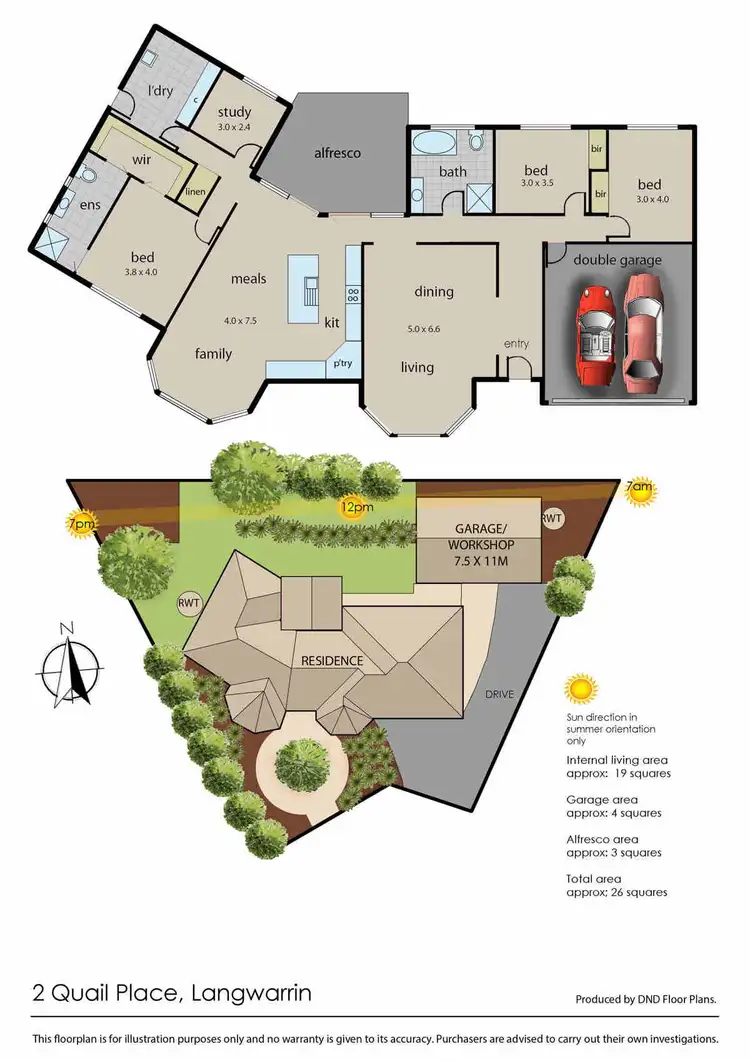 Floorplan of Homely house listing, 2 Quail Place, Langwarrin VIC 3910