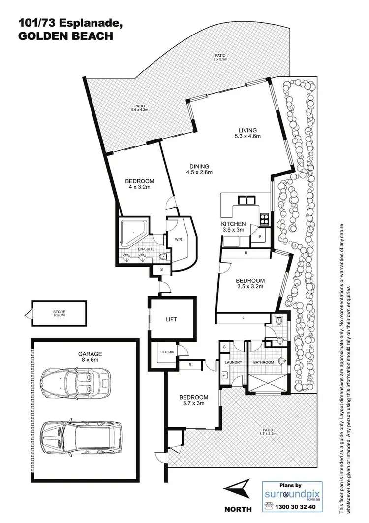 Floorplan of Homely unit listing, 101/73 Golden Beach Esplanade, Golden Beach QLD 4551