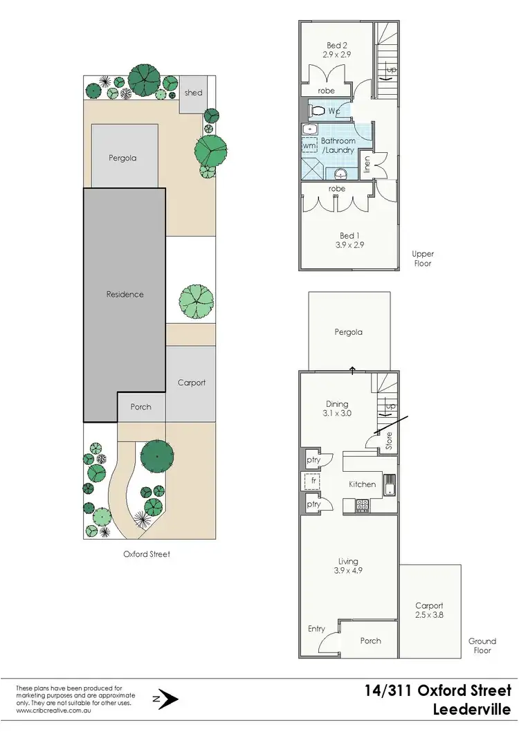 Floorplan of Homely townhouse listing, 14/311 Oxford Street, Leederville WA 6007