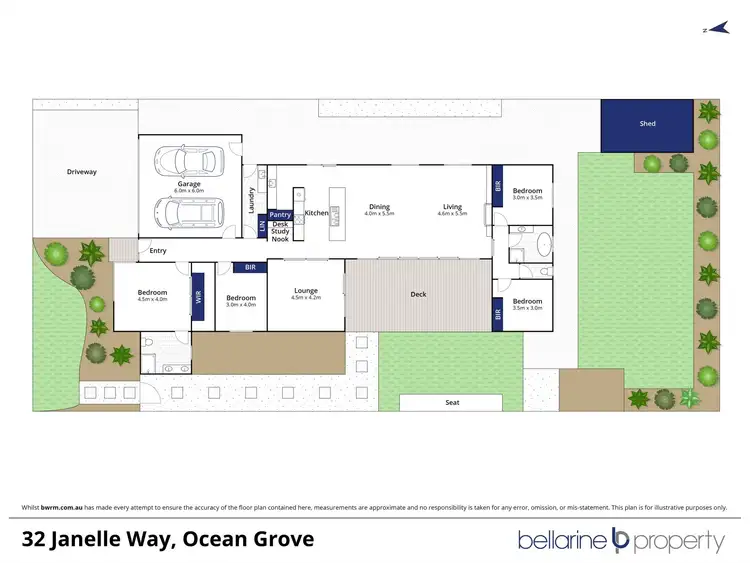 Floorplan of Homely house listing, 32 Janelle Way, Ocean Grove VIC 3226
