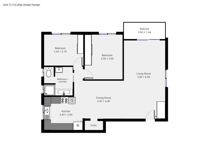 Floorplan of Homely unit listing, 7/110 Little Street, Forster NSW 2428
