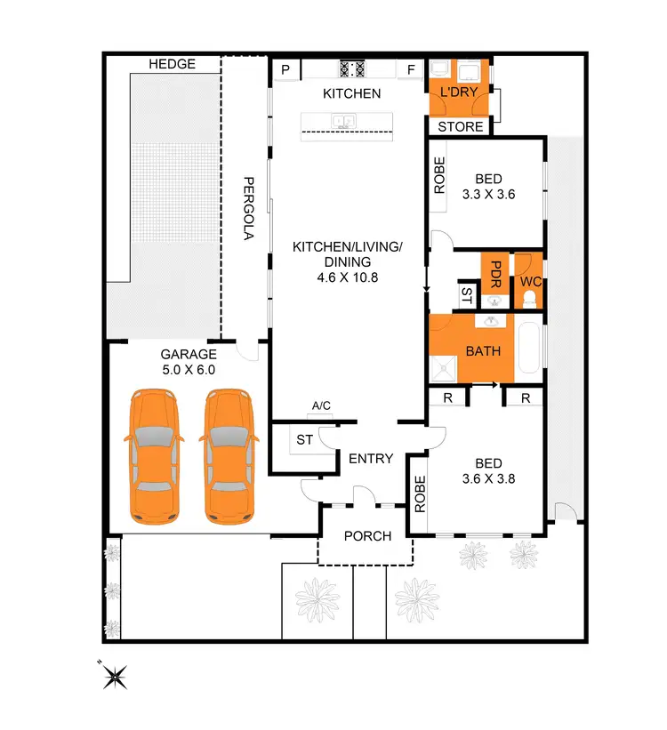 Floorplan of Homely townhouse listing, 4 Heathwood Way, Ocean Grove VIC 3226