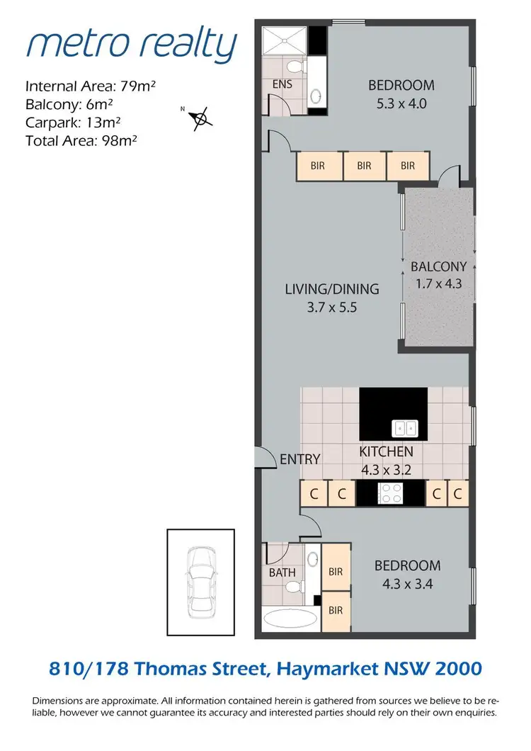 Floorplan of Homely apartment listing, 810/178 Thomas Street, Haymarket NSW 2000