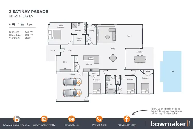 Floorplan of Homely house listing, 3 Satinay Parade, North Lakes QLD 4509